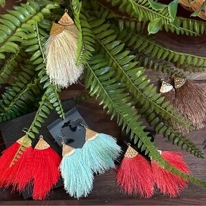 Bundle of 7 Tassel Earrings + one surprise pair FREE